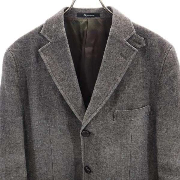 Aquascutum アクアスキュータム ウールブレンド エルボーパッチ付 ジャケット LL ブラウン ハンティング メンズ