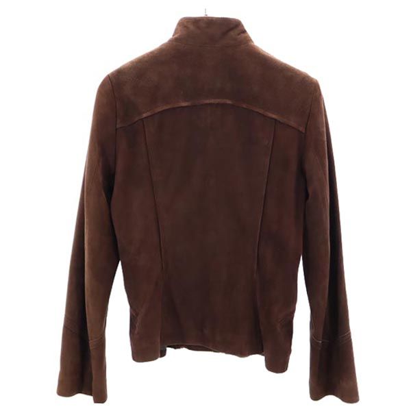 23区 シープスキン スエード ジャケット 40 ブラウン系 23ku 羊革 羊皮 レディース