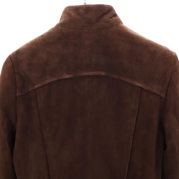 23区 シープスキン スエード ジャケット 40 ブラウン系 23ku 羊革 羊皮 レディース