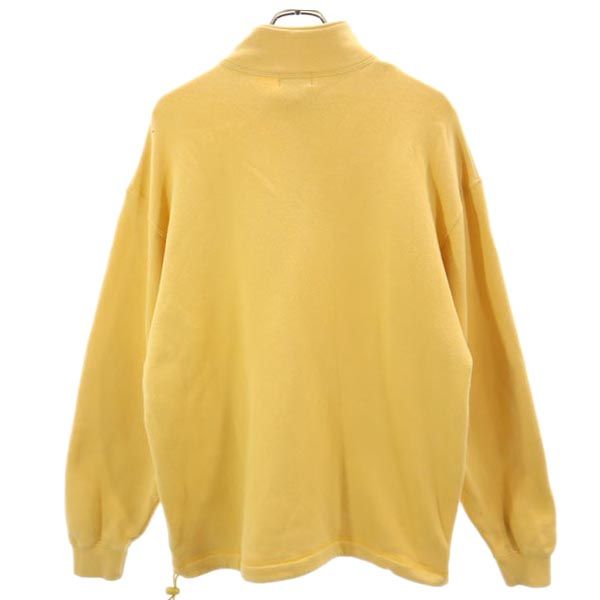 PEARLY GATES パーリーゲイツ ゴルフ 長袖 ハーフボタン トレーナー L イエロー系 裏起毛 メンズ
