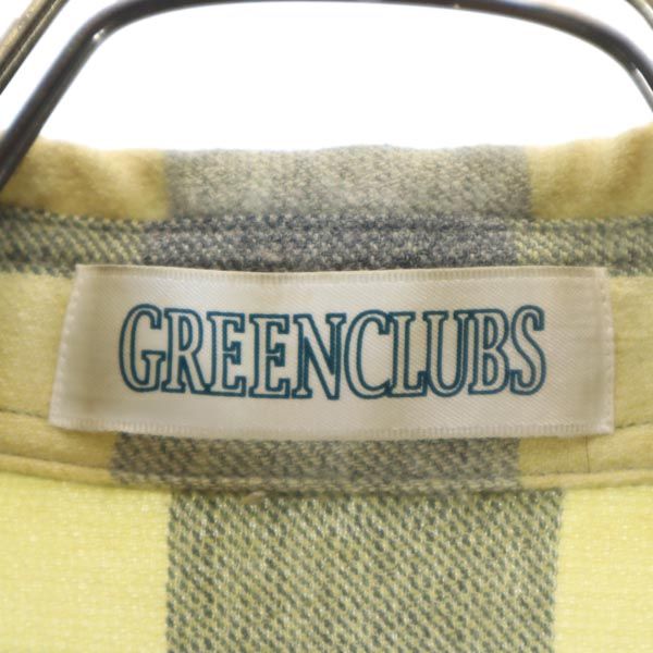 GREENCLUBS グリーンクラブ 日本製 ウール 格子柄 長袖 シャツ 4 グレー系 メンズ