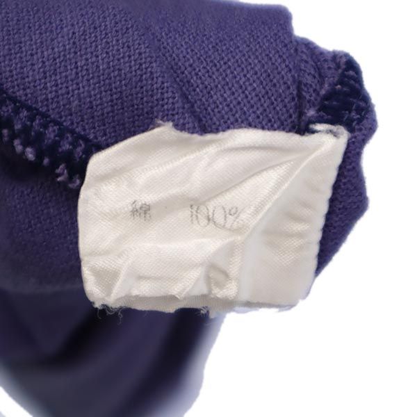 Pierre Cardin ピエールカルダン 長袖 ポロシャツ L パープル系 鹿の子 メンズ