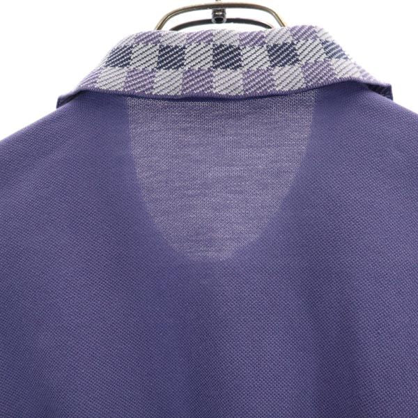 Pierre Cardin ピエールカルダン 長袖 ポロシャツ L パープル系 鹿の子 メンズ
