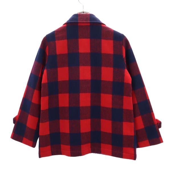 McGregor マックレガー チェック柄 シャツ風 ジップジャケット 赤×紺 メンズ