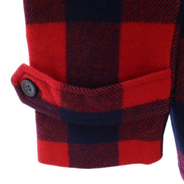 McGregor マックレガー チェック柄 シャツ風 ジップジャケット 赤×紺 メンズ