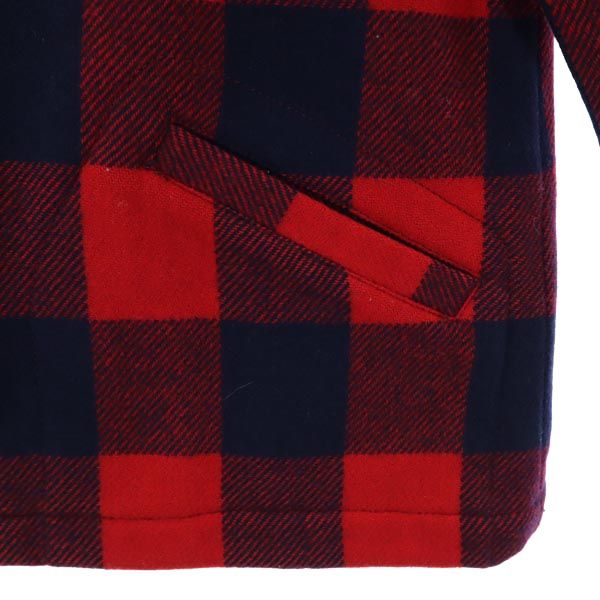 McGregor マックレガー チェック柄 シャツ風 ジップジャケット 赤×紺 メンズ