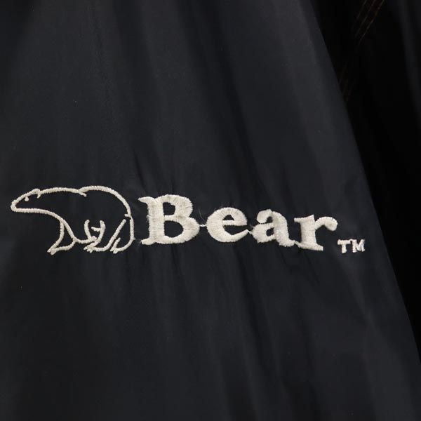 Bear ベアー 90s ロゴ刺繍 ジップジャケット F 黒×赤 ジャンパー メンズ