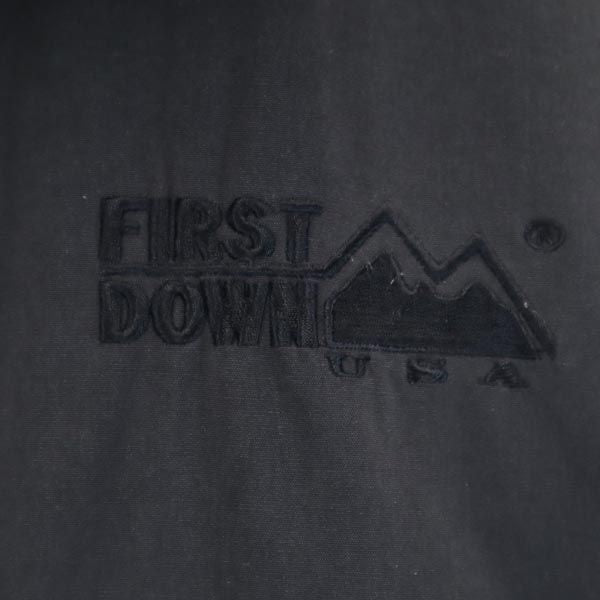 FIRSTDOWN ファーストダウン ロゴ刺繍 中綿ジャケット M 黒 メンズ