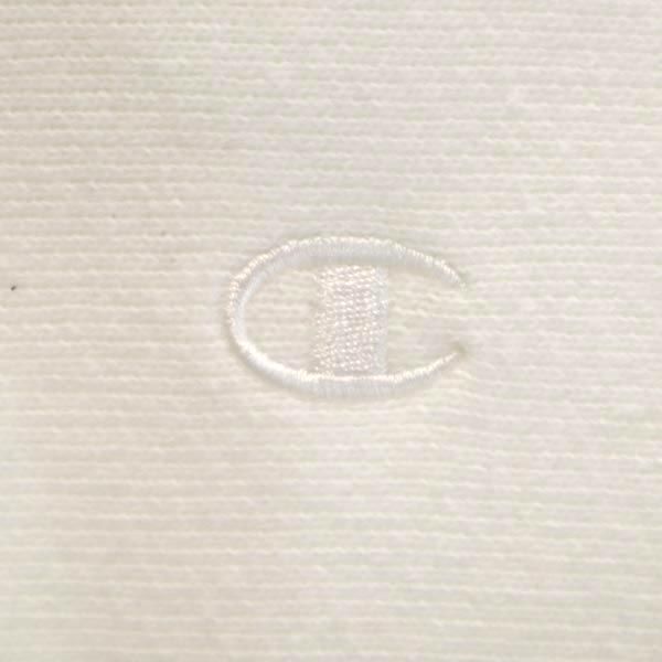 Champion チャンピオン 青単 復刻 リバースウィーブ ロゴ刺繍 長袖 スウェットパーカー XS 白系 裏起毛 REVERSEWEAVE メンズ