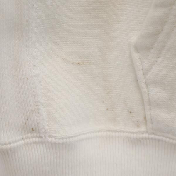 Champion チャンピオン 青単 復刻 リバースウィーブ ロゴ刺繍 長袖 スウェットパーカー XS 白系 裏起毛 REVERSEWEAVE メンズ