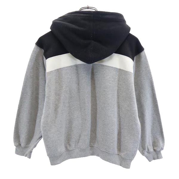 adidas アディダス 90s トレフォイルロゴ 長袖 スウェットパーカー M グレー系 プルオーバー トレーナー 裏起毛 レディース