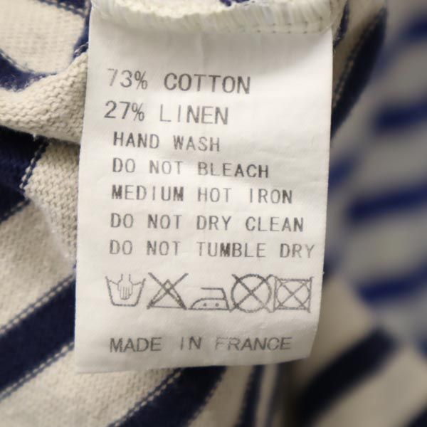 ORCIVAL オーシバル フランス製 ボーダー柄 長袖 Tシャツ Jan-00 青×生成り バスクシャツ ロンT レディース