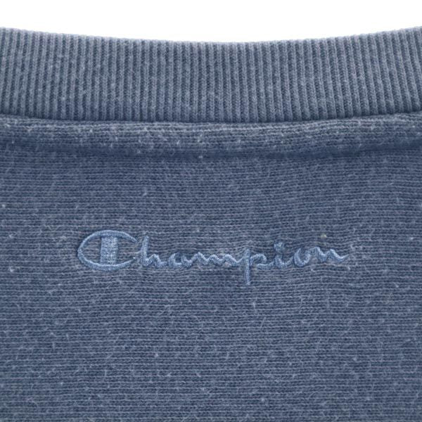 Champion チャンピオン 青単 復刻 ロゴ刺繍 長袖 リバースウィーブ スウェット トレーナー M 青系 メンズ