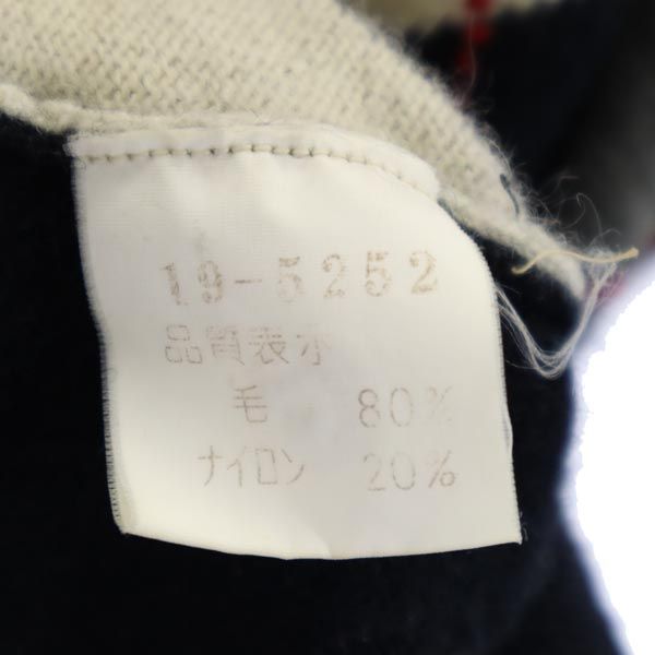 PIA SPORTS ピアスポーツ 日本製 ウールブレンド アーガイル ニットベスト 4 ブラック系 メンズ