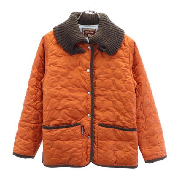 FJALLRAVEN フェールラーベン ドンキーカラー キルティングジャケット S オレンジ系 裏フリース レディース