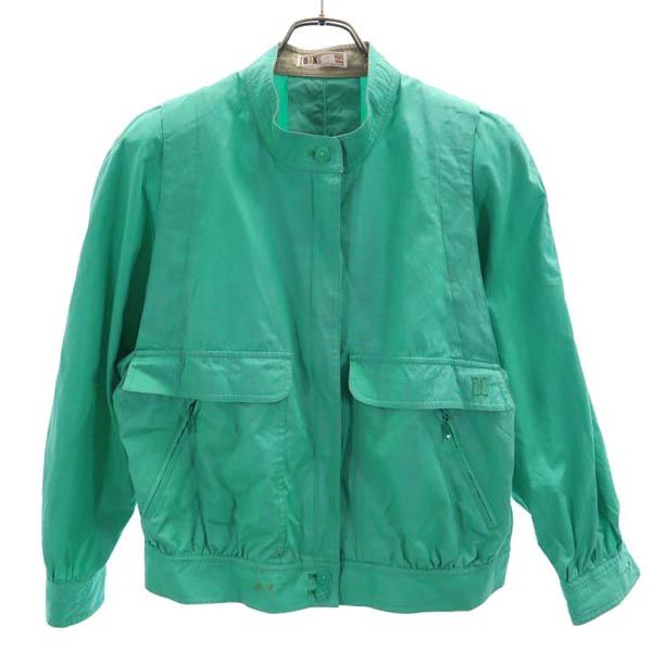 DAKS ダックス コットン フルジッパー ジャケット M 緑 レディース