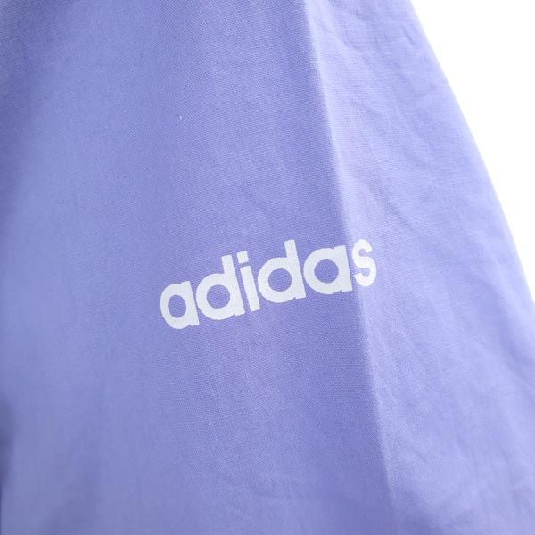adidas アディダス コットンジャケット M 青紫 ジップパーカー フード付 メンズ