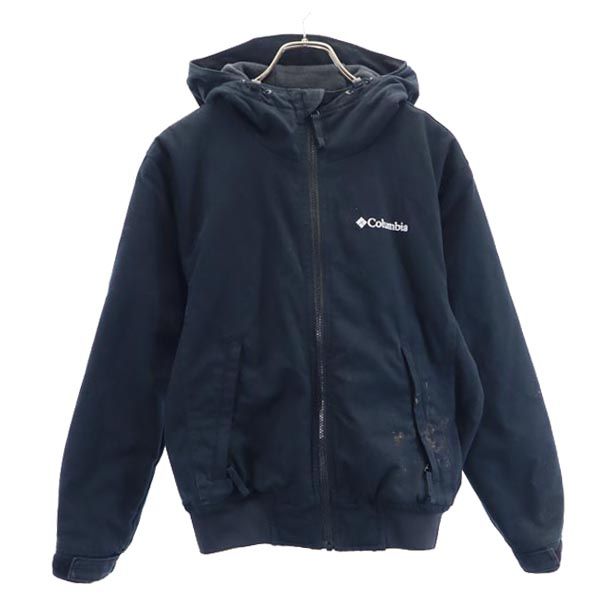 Columbia コロンビア 中綿ジャケット XS 濃紺 裏フリース地 フード アウトドア メンズ