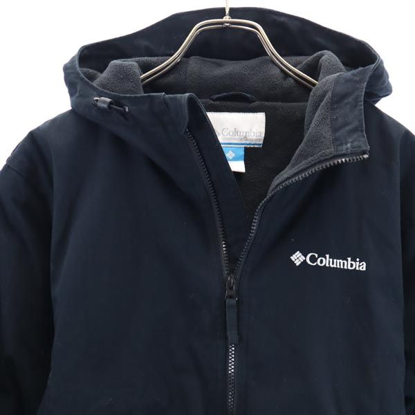 Columbia コロンビア 中綿ジャケット XS 濃紺 裏フリース地 フード アウトドア メンズ