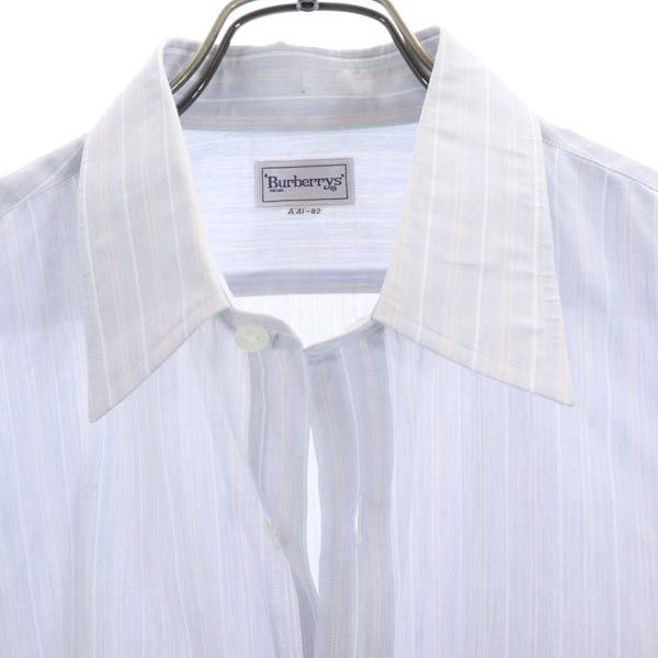 Burberrys バーバリーズ ストライプ 長袖 シャツ 41-82 水色 メンズ