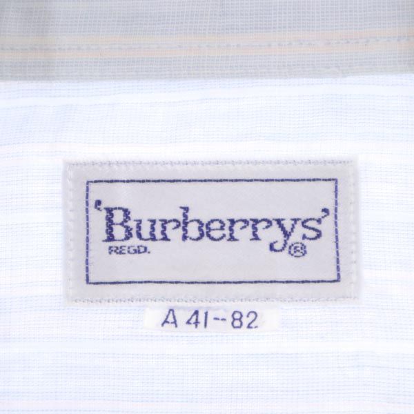 Burberrys バーバリーズ ストライプ 長袖 シャツ 41-82 水色 メンズ