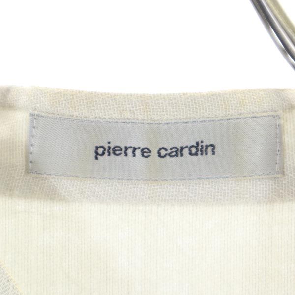 ピエールカルダン ウールブレンド 長袖 スタンドカラー シャツ M ベージュ Pierre Cardin メンズ