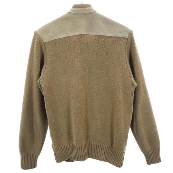 STYLE WISE 80s ヴィンテージ スエード ニット ジャケット S 茶 メンズ