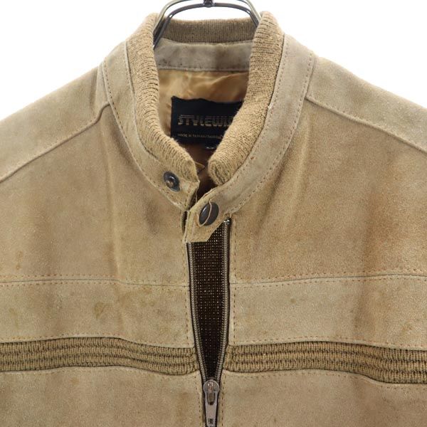 STYLE WISE 80s ヴィンテージ スエード ニット ジャケット S 茶 メンズ