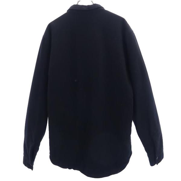 ベトラ ユナイテッドアローズ ウールブレンド ジップ シャツジャケット 42 ブラック VETRA UNITED ARROWS 中綿 メンズ