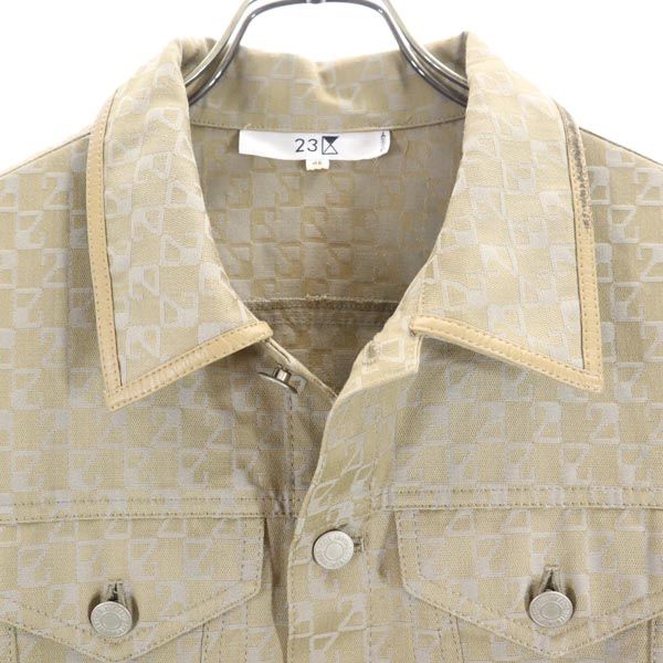 23ku 23区 総柄 ジャケット 46 ベージュ レディース