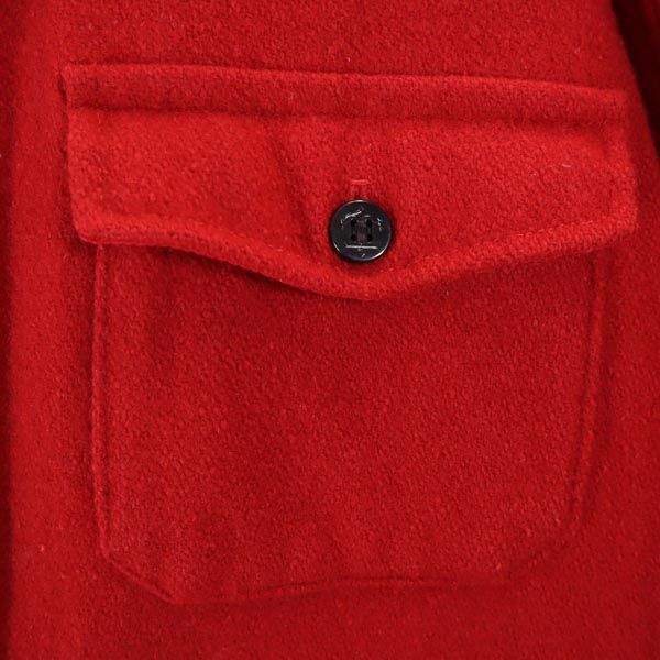 melton メルトン 70s ヴィンテージ OUTER-WEAR USA製 シャツジャケット M レッド メンズ