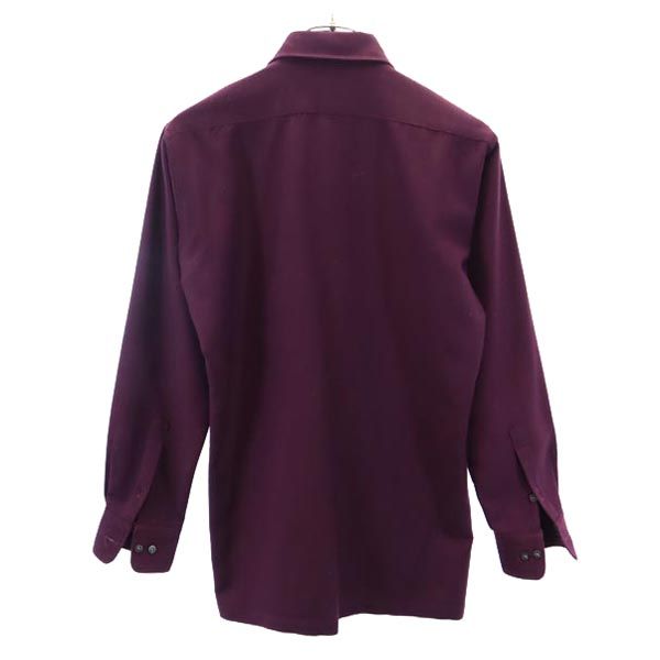 Pierre Cardin ピエールカルダン 長袖 ウールシャツ パープル系 メンズ