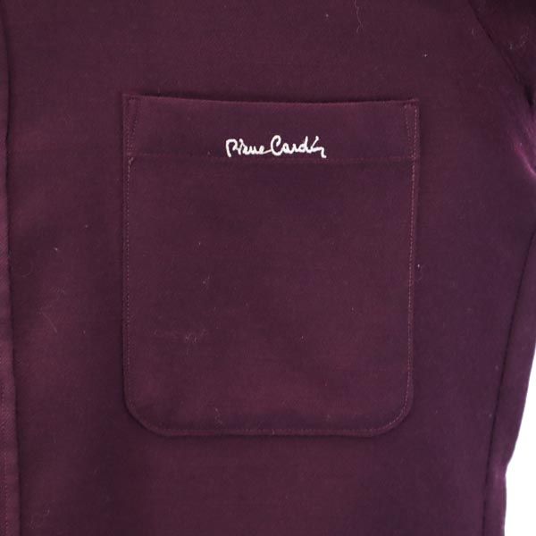 Pierre Cardin ピエールカルダン 長袖 ウールシャツ パープル系 メンズ