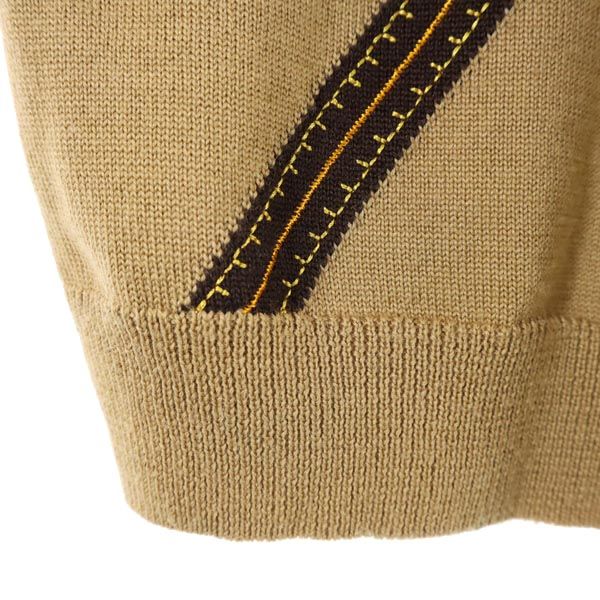 TRUSSARDI トラサルディ 日本製 ウール 長袖 ニット 46 ブラウン系 セーター レディース