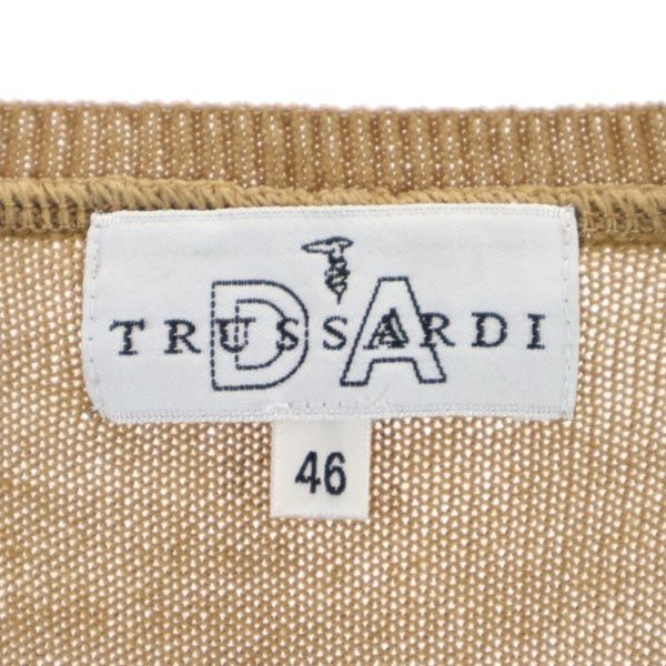 TRUSSARDI トラサルディ 日本製 ウール 長袖 ニット 46 ブラウン系 セーター レディース