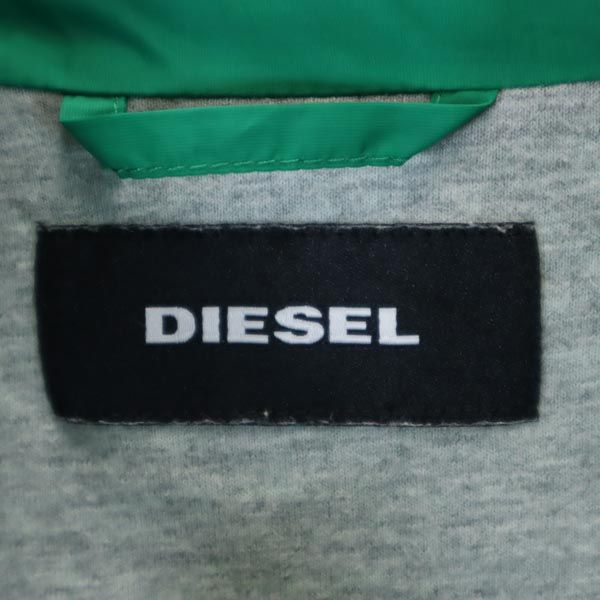 DIESEL ディーゼル バックロゴプリント ナイロン ジップパーカー 10 グリーン系 キッズ