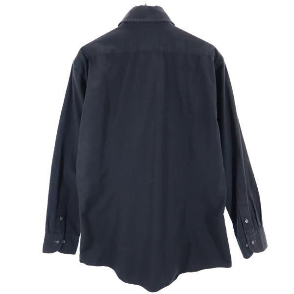 BURBERRY BLACK LABEL バーバリーブラックレーベル 三陽商会 長袖 ボタンダウンシャツ 39 ブラック メンズ