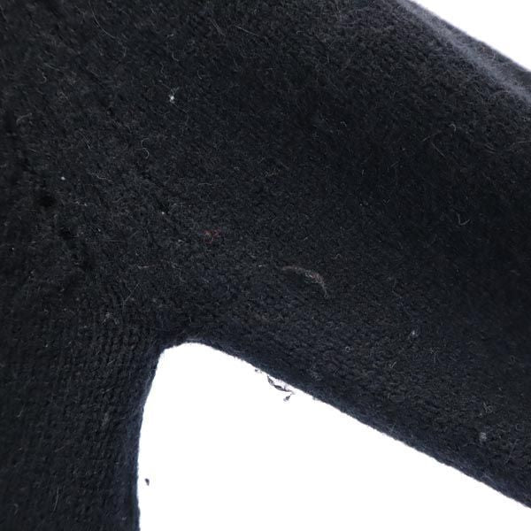 MARC BY MARC JACOBS マークバイマークジェイコブス ウールブレンド 7分袖 ニット カーディガン S ブラック系 ボレロ リボン レディース