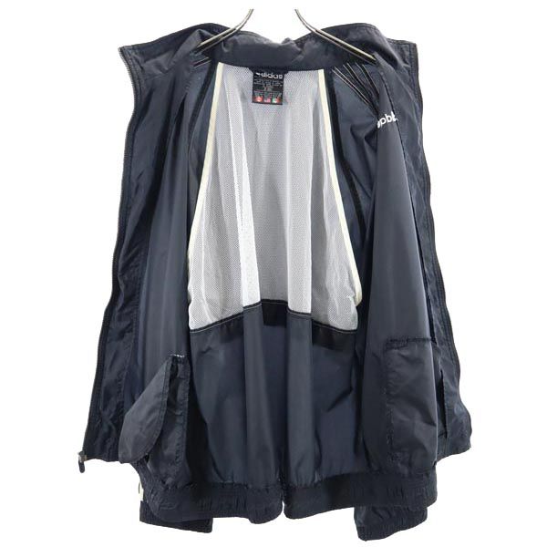 adidas アディダス 90s オールド ロゴ刺繍 ナイロンジャケット XL ブラック メンズ