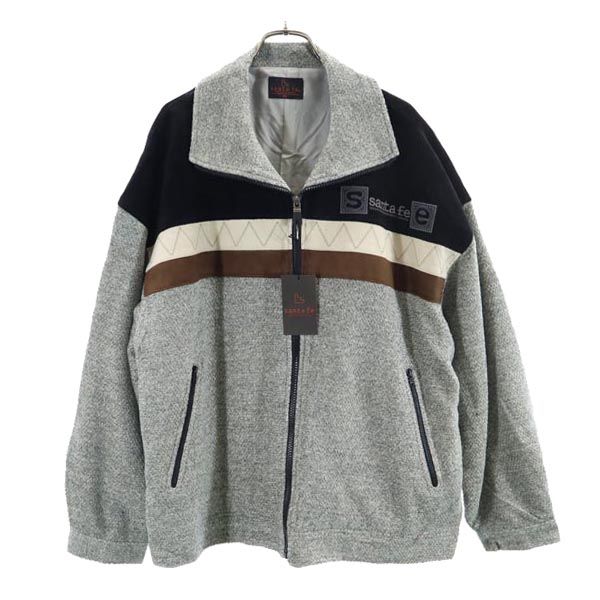 未使用 santa fe サンタフェ 日本製 バック ロゴ 刺繍 ジャケット 3 グレー系 メンズ