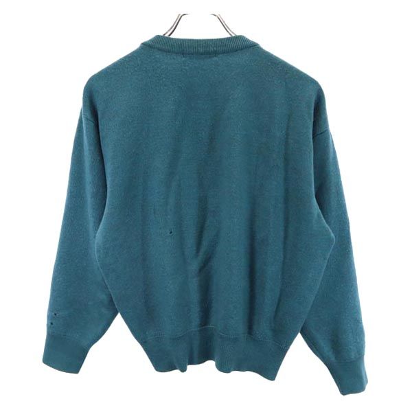 YVES SAINT LAURENT イヴサンローラン ウール 長袖 ニット M グリーン系 セーター メンズ