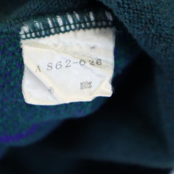 YVES SAINT LAURENT イヴサンローラン ウール 長袖 ニット M グリーン系 セーター メンズ