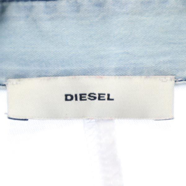 DIESEL ディーゼル 長袖 袖レイヤード シャツ S ブルー系 レディース