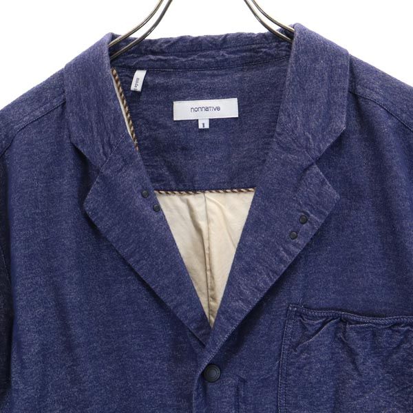 nonnative ノンネイティブ 日本製 コットン テーラードジャケット 1 青 メンズ