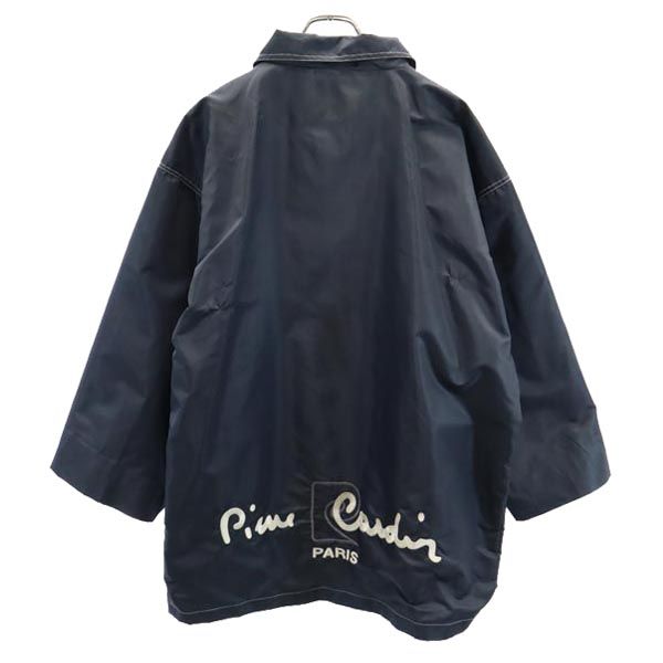 Pierre Cardin ピエールカルダン バック ロゴ 刺繍 コーチジャケット L 黒系 メンズ