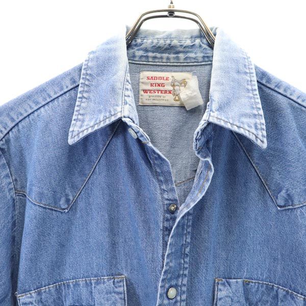 サドルキングウェスタン 長袖 デニム ウエスタンシャツ SADDLE KING WESTERN メンズ