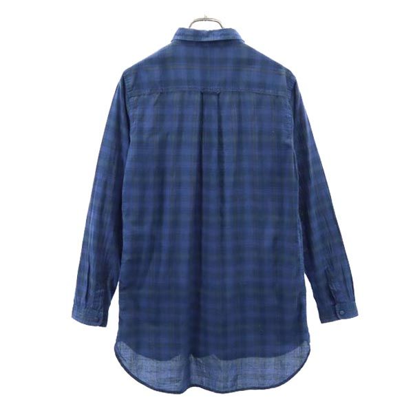M2SQUARED エムツースクエアード チェック 長袖 シャツ M ネイビー系 メンズ