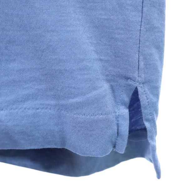 Burberrys バーバリーズ 90s ロゴ刺繍 長袖 ポロシャツ L 水色系 メンズ