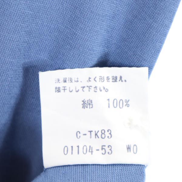 Burberrys バーバリーズ 90s ロゴ刺繍 長袖 ポロシャツ L 水色系 メンズ