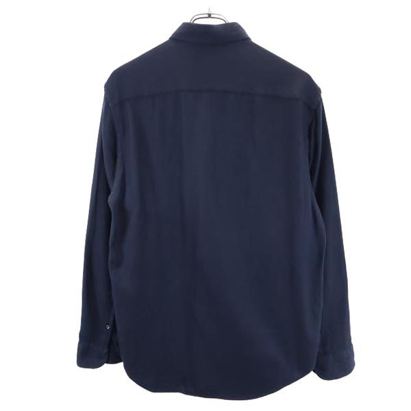アルマーニコレッツォーニ 長袖 シャツ 40 ネイビー系 ARMANI COLLEZIONI メンズ